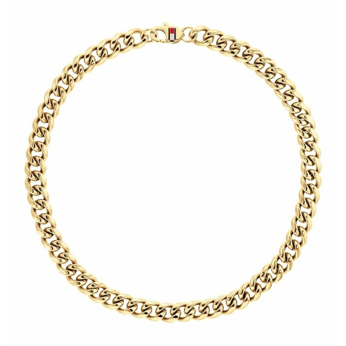 Tommy Hilfiger herrehalskæde i rustfrit stål, gylden - 40 cm