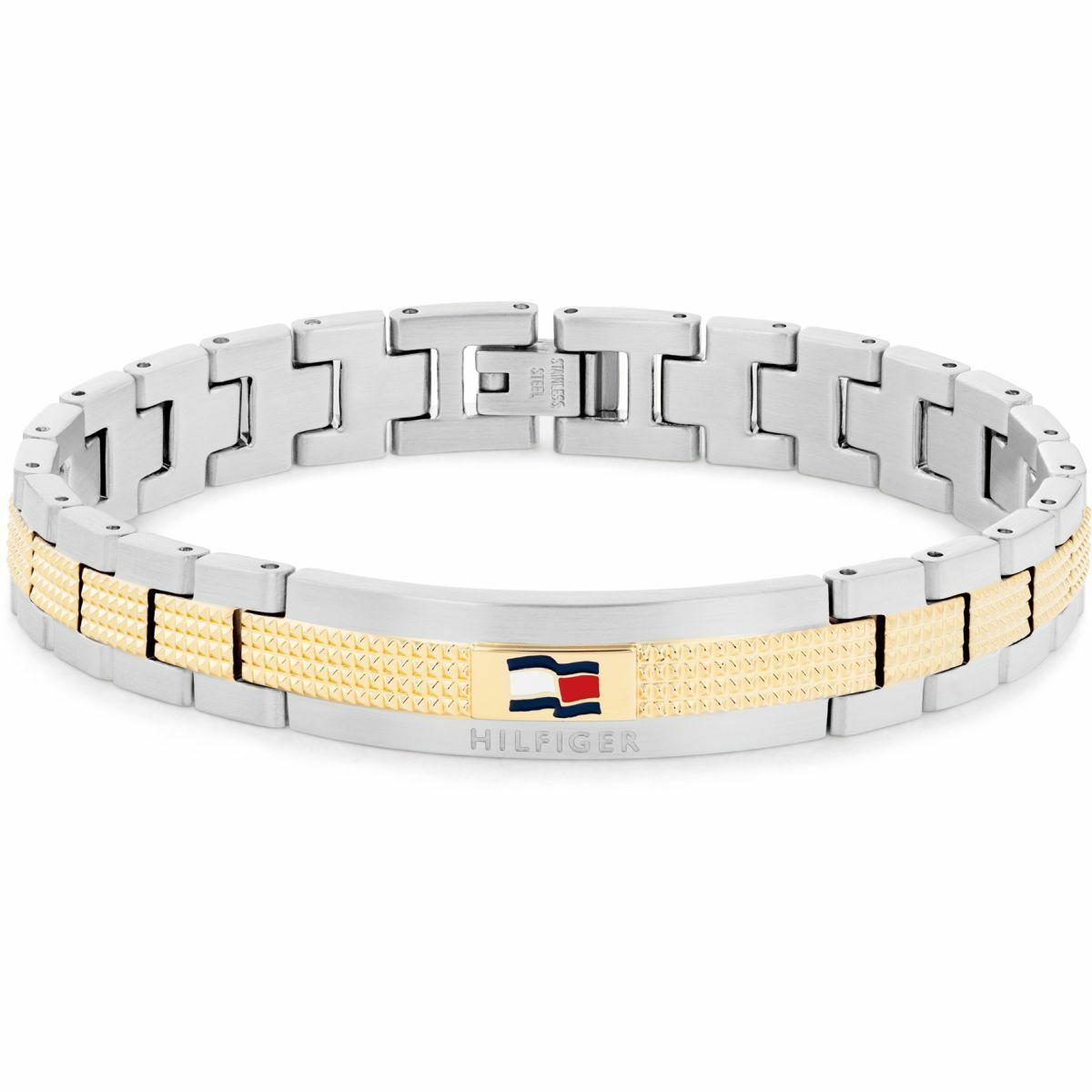 Tommy Hilfiger armbånd til mænd - rustfrit stål, sølvfarvet, 20 cm