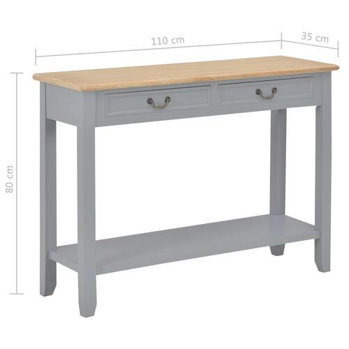 Konsolbord 110 x 35 x 80 cm træ grå