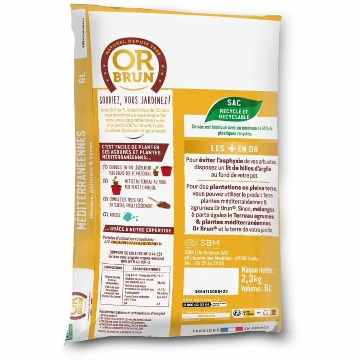 OR BRUN pottekompost 6 l - til citrus og middelhavsbuske