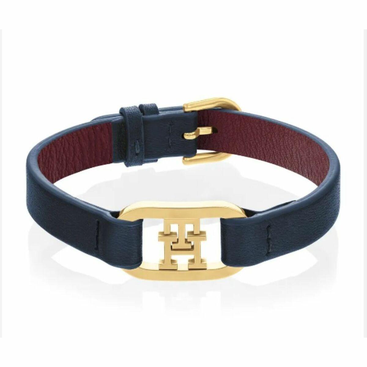 Tommy Hilfiger armbånd til kvinder, læder, blå - 20 cm