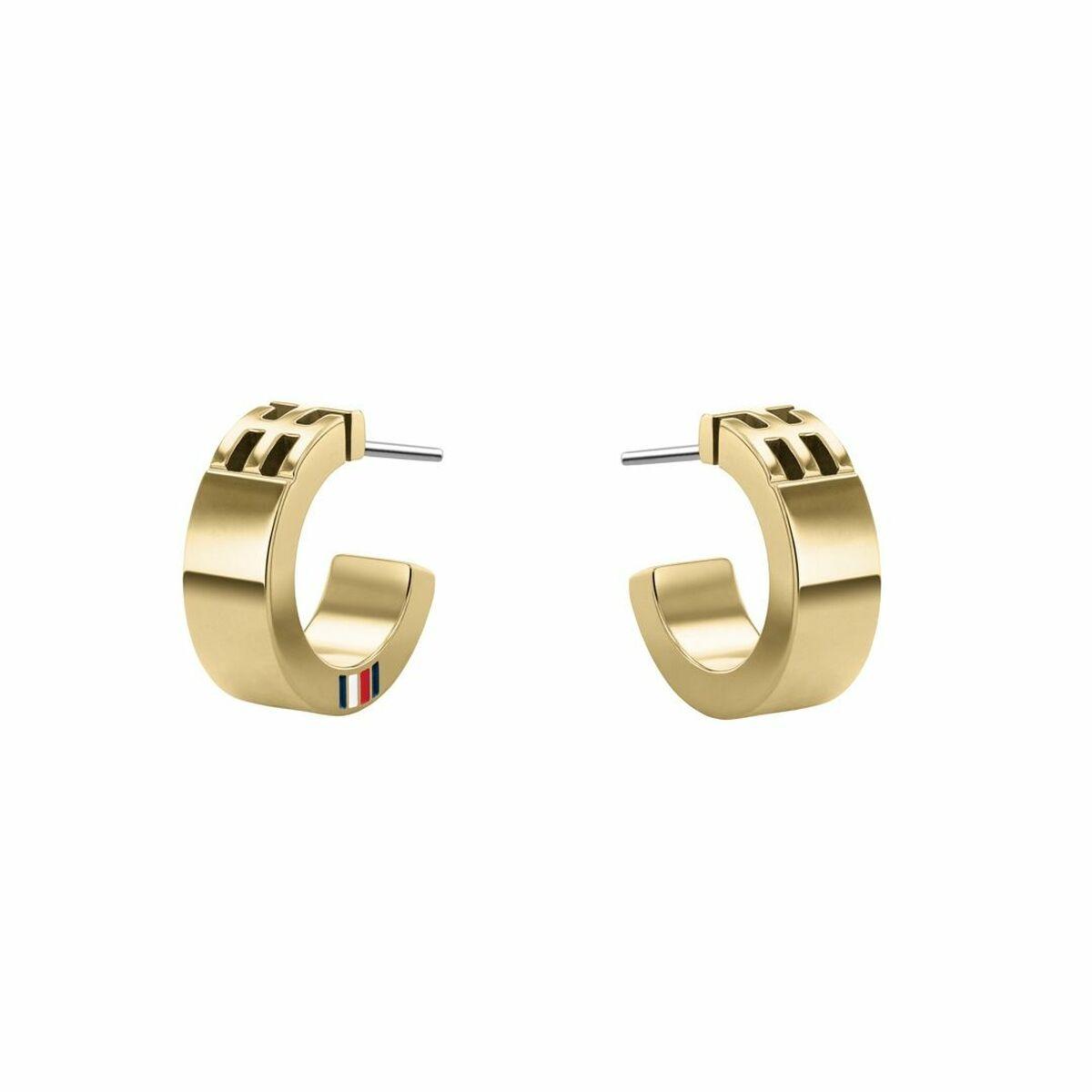 Tommy Hilfiger øreringe til kvinder - gylden, rustfrit stål, 1 cm