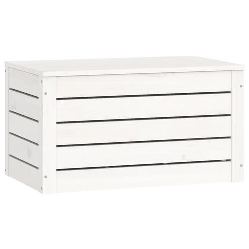 Opbevaringskasse 59,5x36,5x33 cm massivt fyrretræ hvid