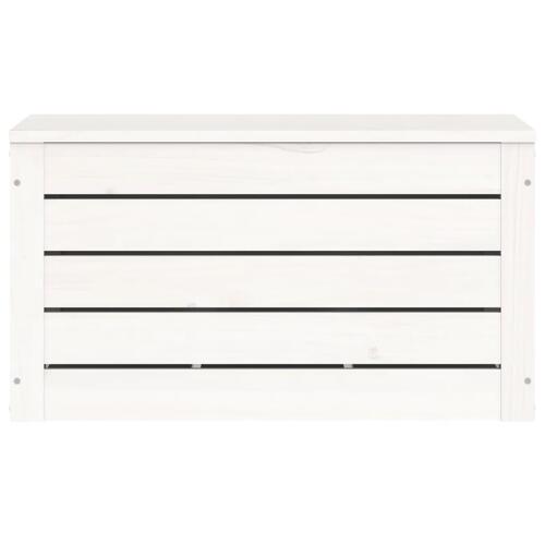 Opbevaringskasse 59,5x36,5x33 cm massivt fyrretræ hvid