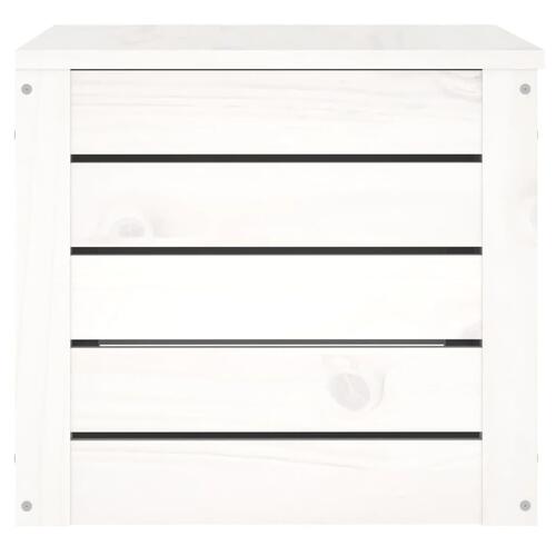 Opbevaringskasse 59,5x36,5x33 cm massivt fyrretræ hvid
