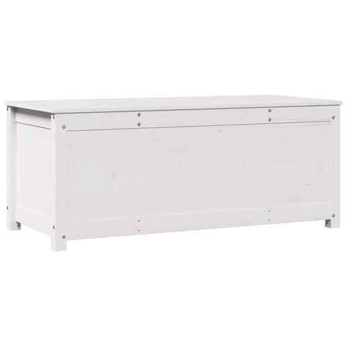 Opbevaringskasse 110x50x45,5 cm massivt fyrretræ hvid