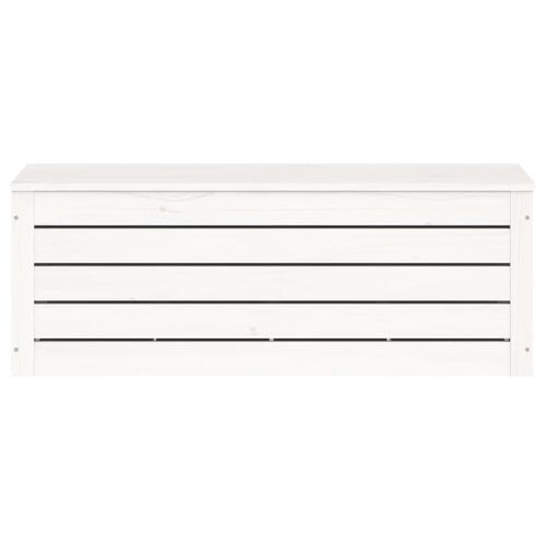 Opbevaringskasse 89x36,5x33 cm massivt fyrretræ hvid