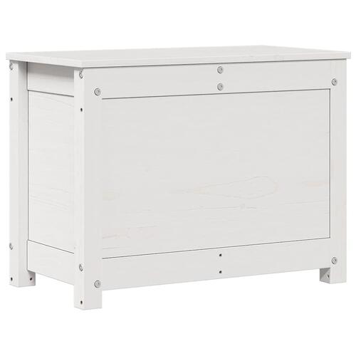 Opbevaringskasse 60x32x45,5 cm massivt fyrretræ hvid