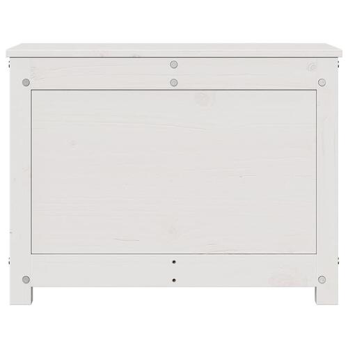 Opbevaringskasse 60x32x45,5 cm massivt fyrretræ hvid