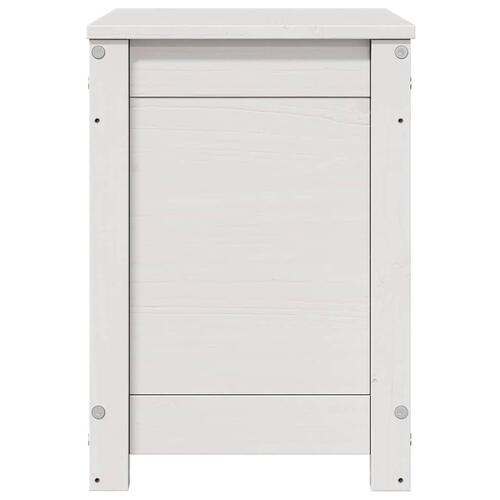 Opbevaringskasse 60x32x45,5 cm massivt fyrretræ hvid