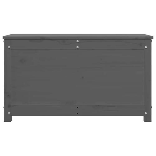 Opbevaringskasse 80x40x45,5 cm massivt fyrretræ grå