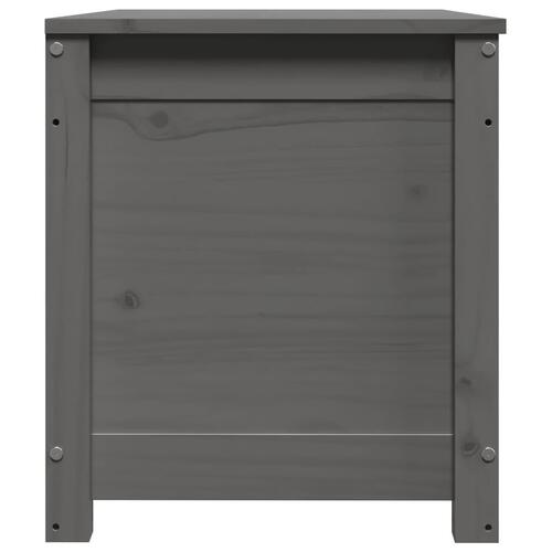 Opbevaringskasse 80x40x45,5 cm massivt fyrretræ grå