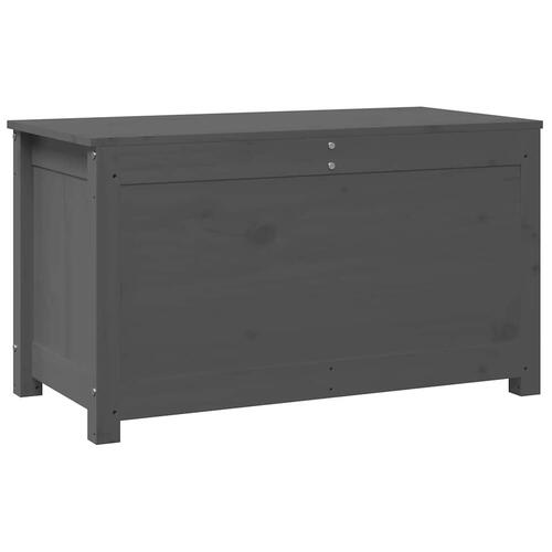 Opbevaringskasse 80x40x45,5 cm massivt fyrretræ grå
