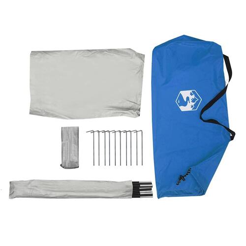 Strandtelt 268x223x125 cm 185T polyester azurblå