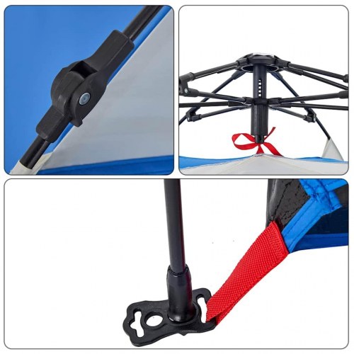 2-personers strandtelt vandafvisende quick-release azurblå