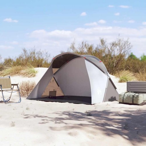 2-personers strandtelt pop-up vandafvisende grå