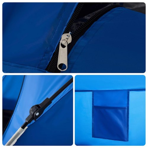 2-personers strandtelt vandafvisende quick-release azurblå