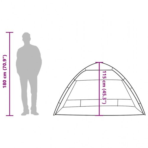 2-personers strandtelt vandafvisende quick-release azurblå