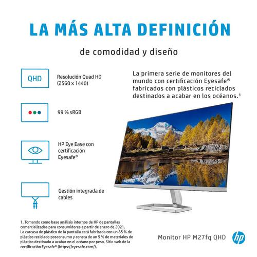 HP M27fq 27" Quad HD gaming skærm