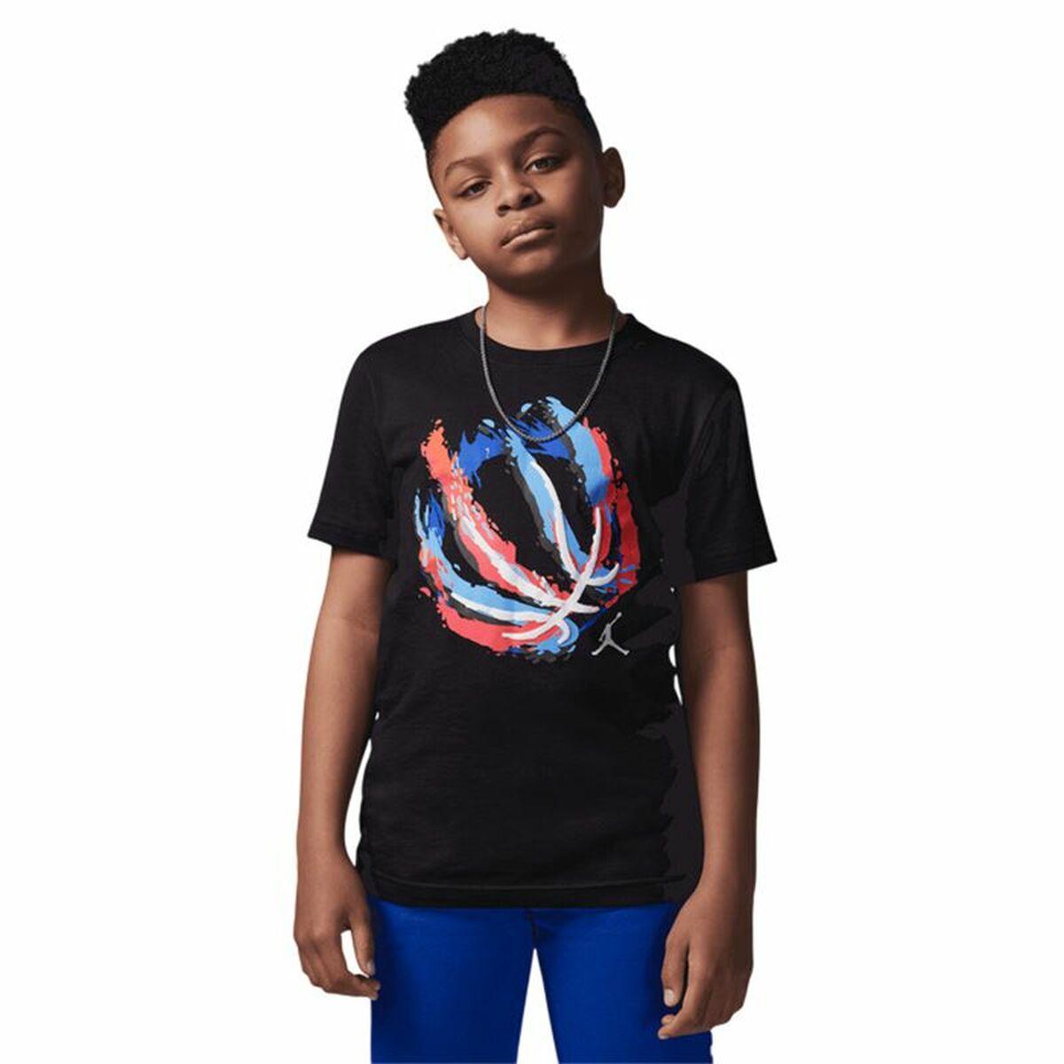 Jordan Jdb Bball Fire kortærmet T-shirt til drenge - sort (8-10 år)