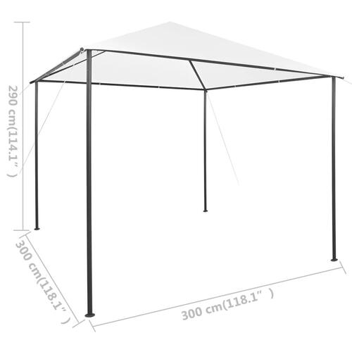 Havepavillon 3x3x2,9 M 180 G/m² Hvid