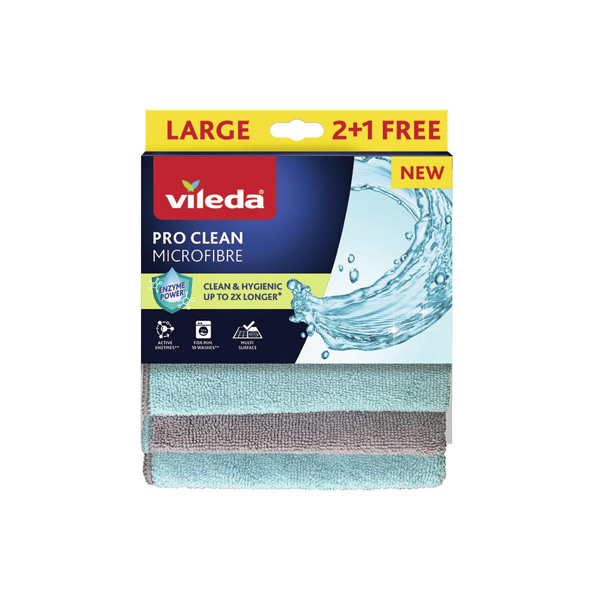 Vileda Pro Clean Microfibre karklude - Large 2+1
