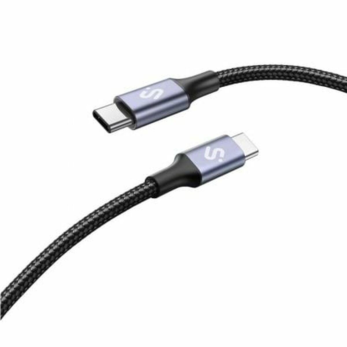 Subblim CABLE PLUS USB‑C til USB‑C kabel 2 m - 100 W, sort