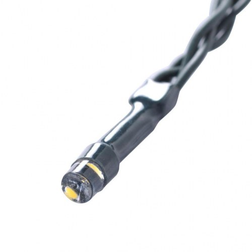 Kunstig buksbomkugle 27 cm - sæt á 2 med solcelle LED-lyskæde, varm hvid