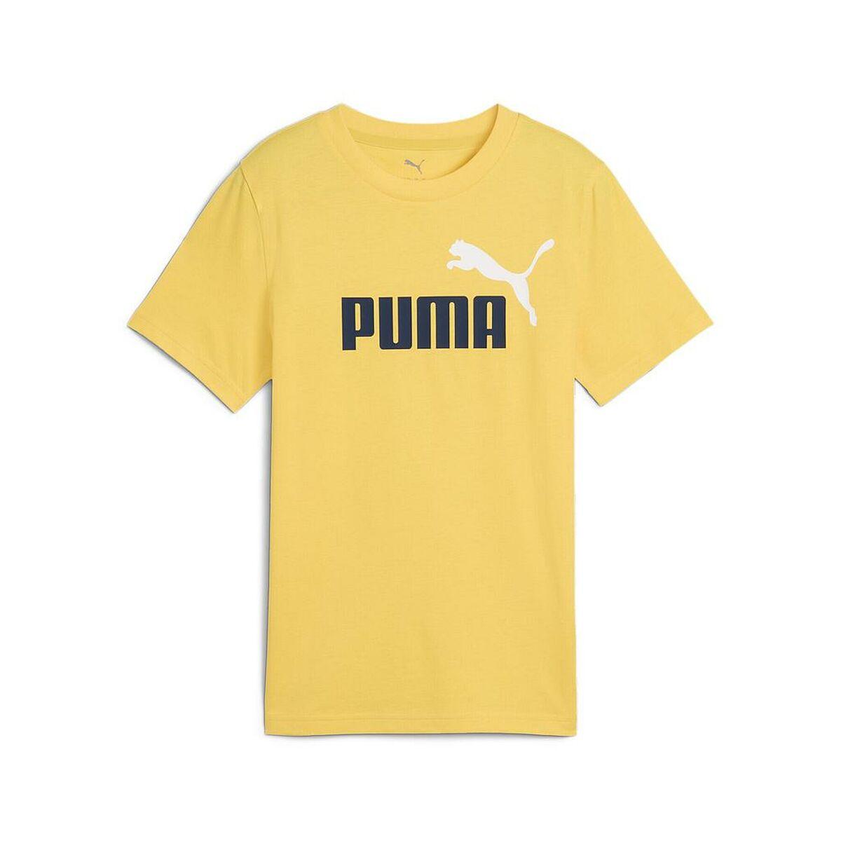 Puma ESS 2 Color No.1 Logo T-shirt til drenge, gul - 8 år billede