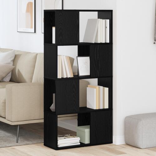 Reol Sort egetræ Konstrueret træ 60 x 24 x 124 cm Stilfuld reol