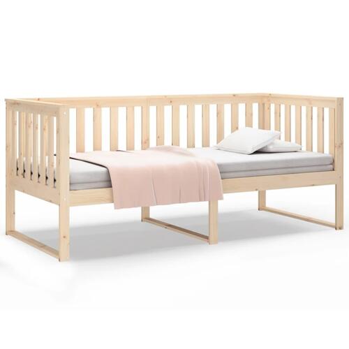 Daybed med reol uden madras 100x200 cm massivt fyrretræ