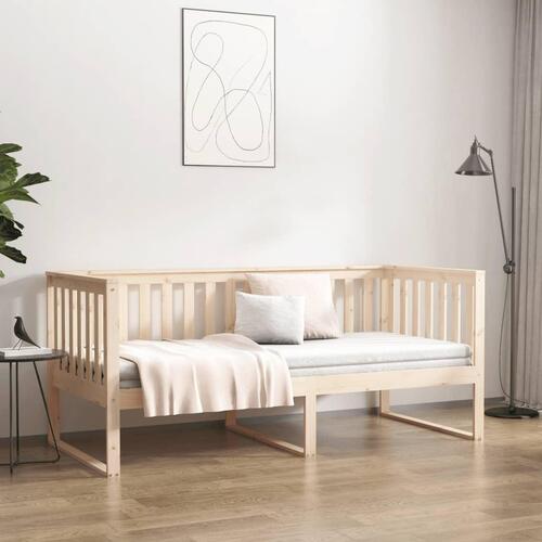 Daybed med reol uden madras 100x200 cm massivt fyrretræ