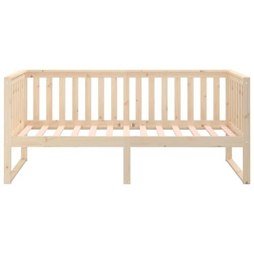 Daybed med reol uden madras 100x200 cm massivt fyrretræ