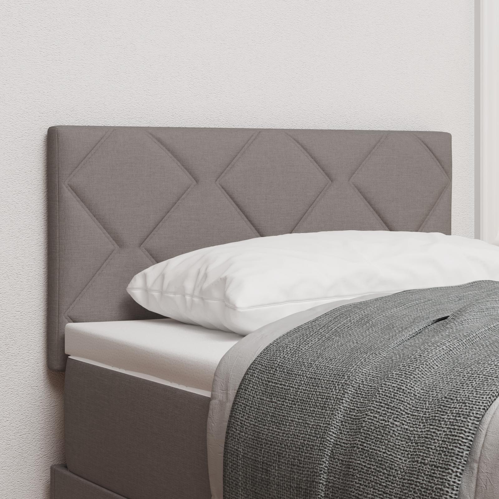 LED Hovedgærde Diamantblok Design Taupe 80 cm Stof&& Hovedgærde Diamantblok Design Taupe 80 cm Stof