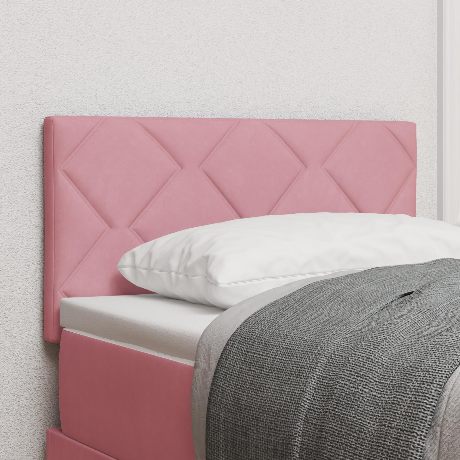 LED Hovedgærde Diamantblokdesign Pink 80 cm Fløjl&& Hovedgærde Diamantblokdesign Pink 80 cm Fløjl