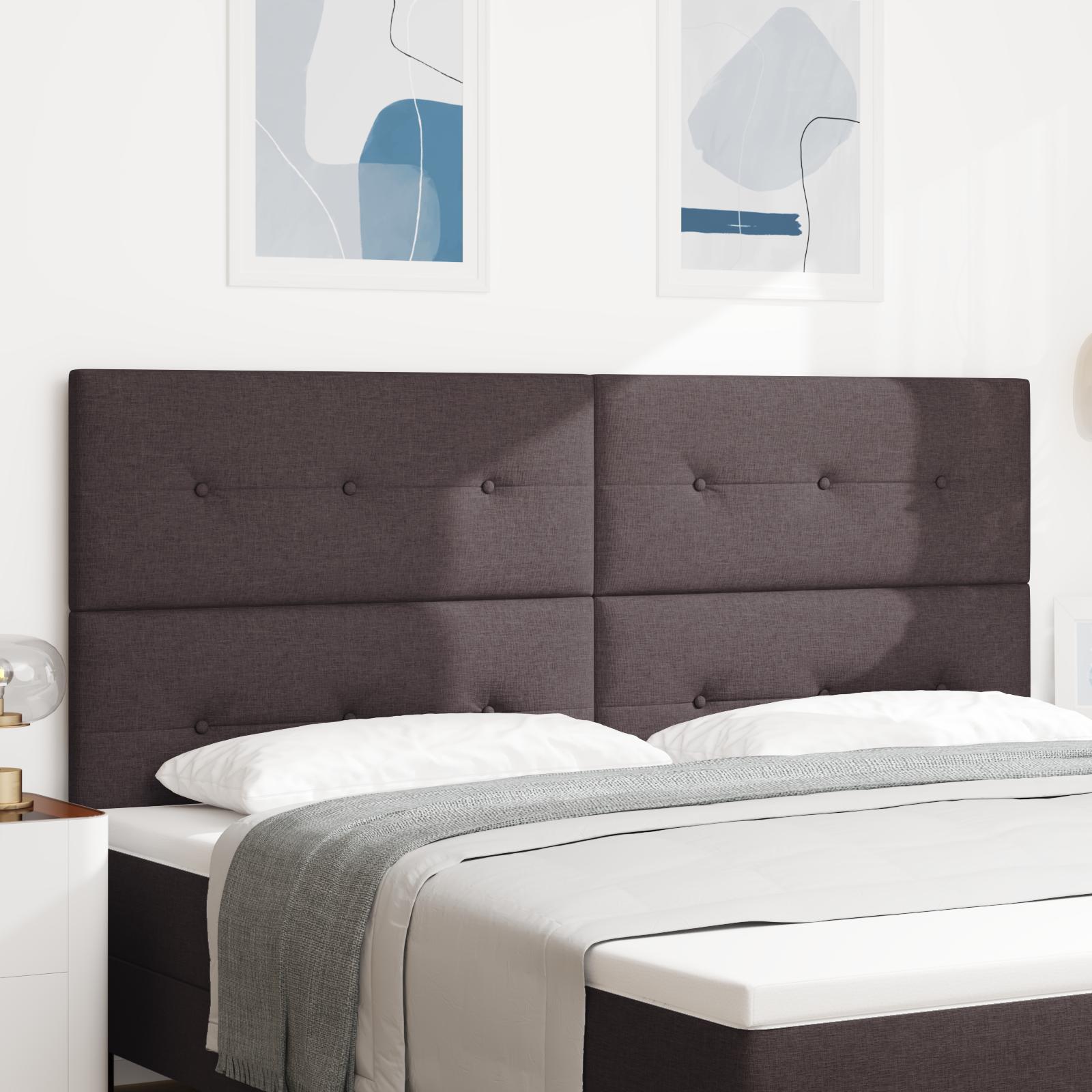 LED Hovedgærde Mørkebrun 100 cm Stof