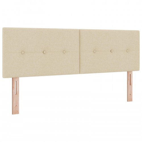 Kontinentalseng med madras Creme 140 x 200 cm Stof