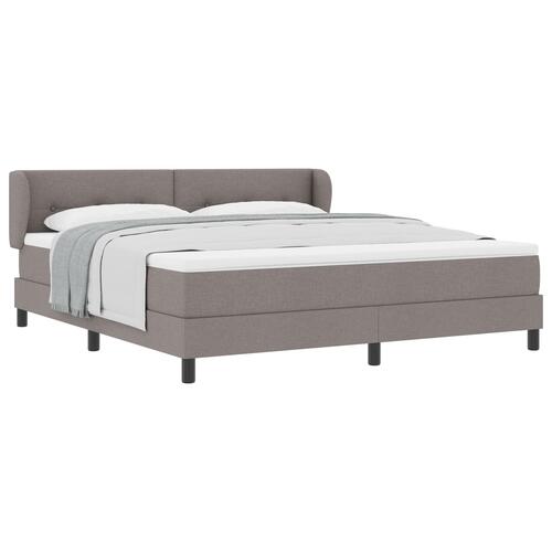 Box Spring Seng med Madras Taupe 180x200 cm Stof