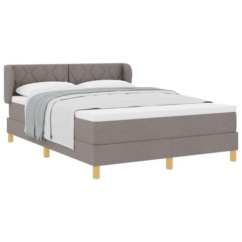 Boxseng med Madras i Taupe, 140x190 cm, Stof