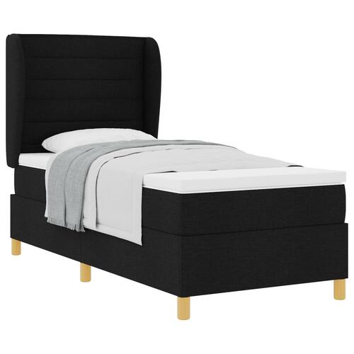 Boksmadras med Madras Sort 100x200 cm T stof
