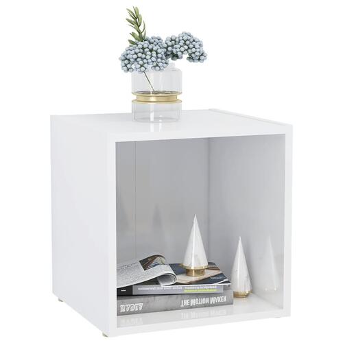 Tv-skabe 2 stk. 37x35x37 cm spånplade hvid højglans