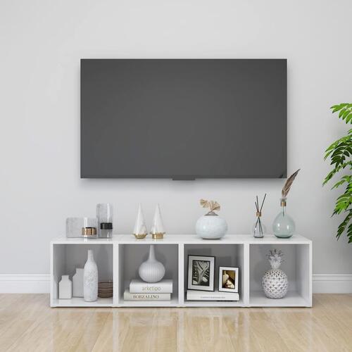 Tv-skabe 2 stk. 37x35x37 cm spånplade hvid højglans