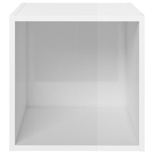 Tv-skabe 2 stk. 37x35x37 cm spånplade hvid højglans