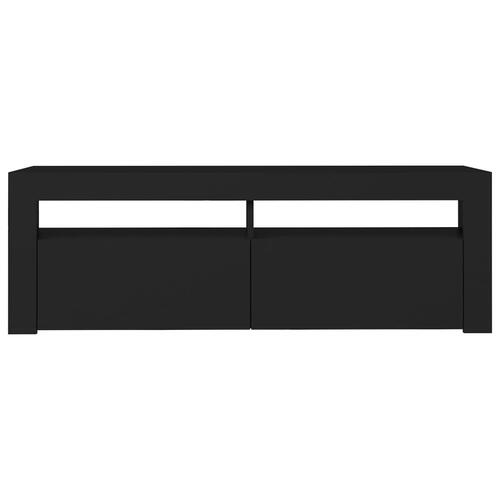 Tv-skab med LED-lys 120x35x40 cm sort