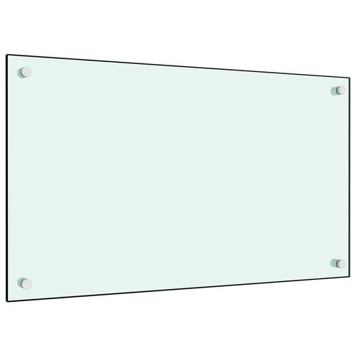 Stænkplade til køkkenet 70 x 40 cm hærdet glas hvid