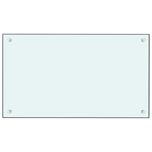Stænkplade til køkkenet 70 x 40 cm hærdet glas hvid