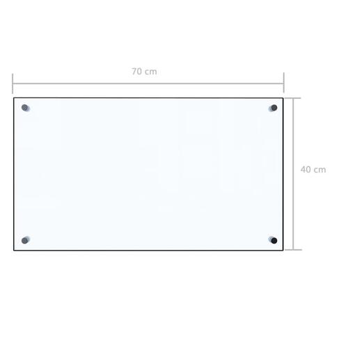 Stænkplade til køkkenet 70 x 40 cm hærdet glas transparent
