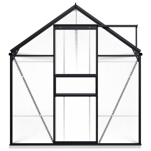 Drivhus med fundamentramme 8,17 m² aluminium antracitgrå&#9;