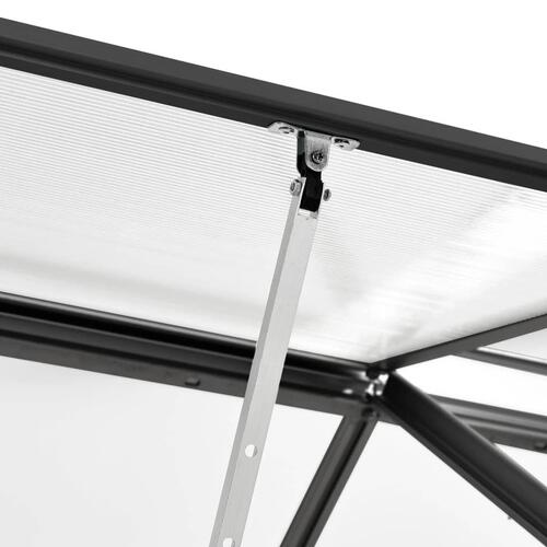 Drivhus med fundamentramme 8,17 m² aluminium antracitgrå&#9;