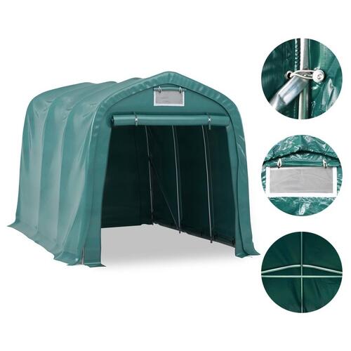 Garagetelt 2,4x3,6 m PVC grøn